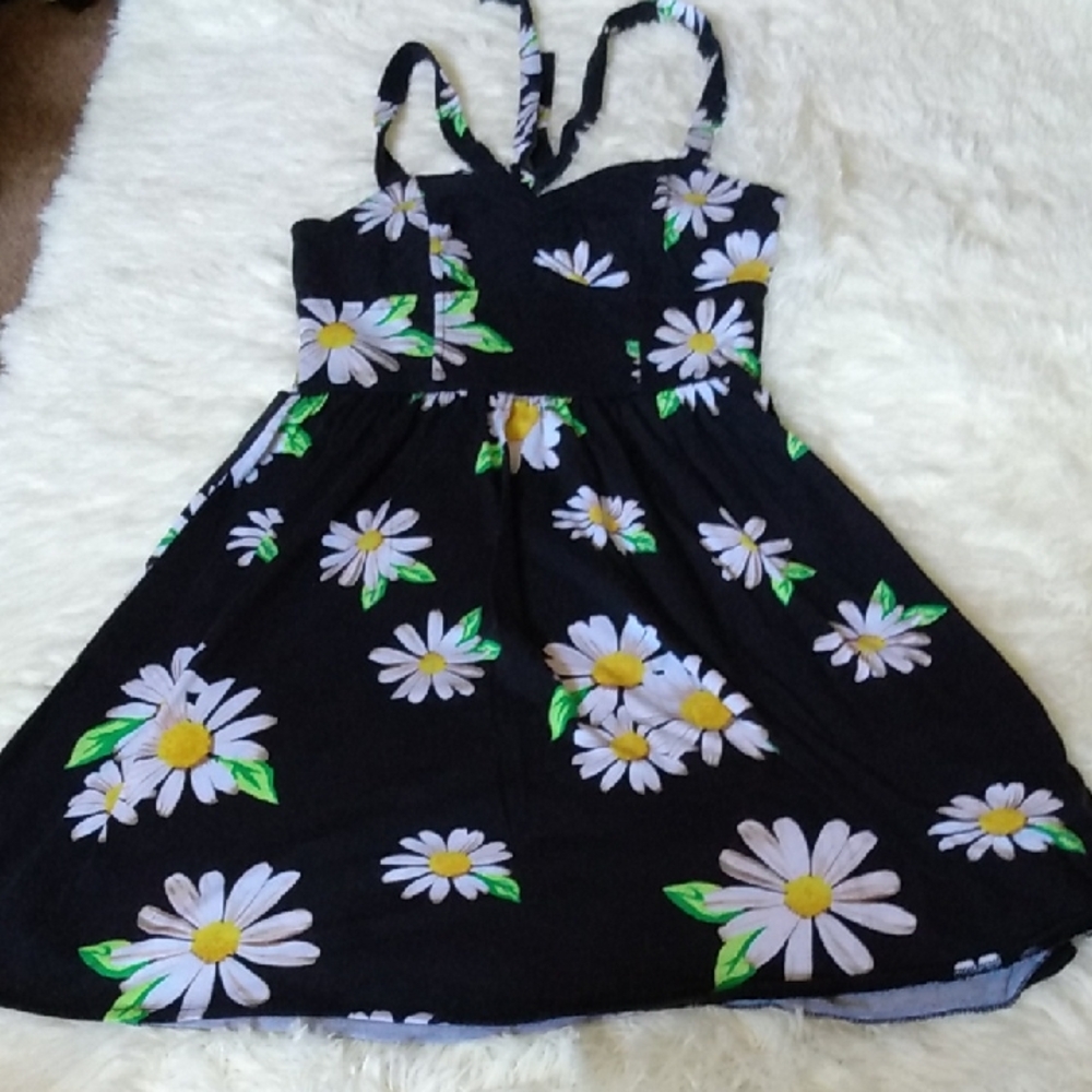 Floral Black Dress